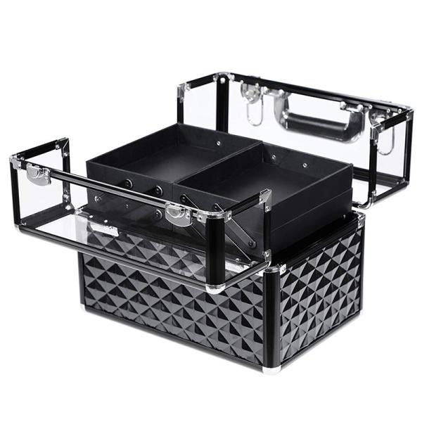 Adjustable Dividers Makeup Train Case Personalized Logo For Makeup Artists