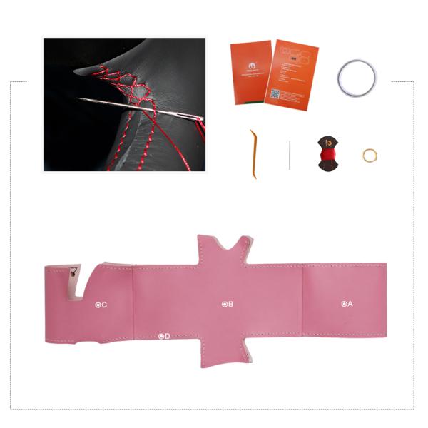 Pink Artificial Leather Sew Steering Wheel Cover for Toyota Prius 2004 2005 2006 2007 2008 2009 2010 2011 2012 2013 2014 2015