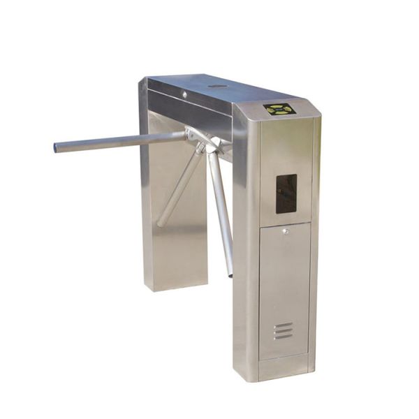 304 Stainless Steel Tripod Turnstile Gate with 30 Person Per Minute Flow Rate and LED Direction Indicator for Access Control