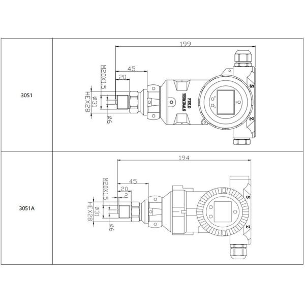 Industrial Pressure Sensor Transmitter BP93420-IIIA for Accurate Pressure Display