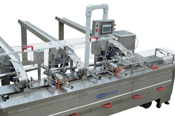 CE Approved Single Lane Two Colors 3+2 Cream Biscuit Making Machine