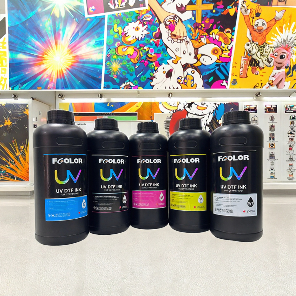 1000ml LED UV Ink For Epson DX5 DX7 XP600 Printhead Soft Hard Transfer Printing