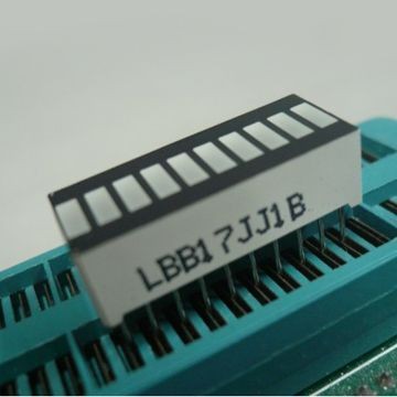 Yellow 10 LED Light Bar with 10 Segment LED Display in Compact 25.4 x 10.1 x 7.9mm Size