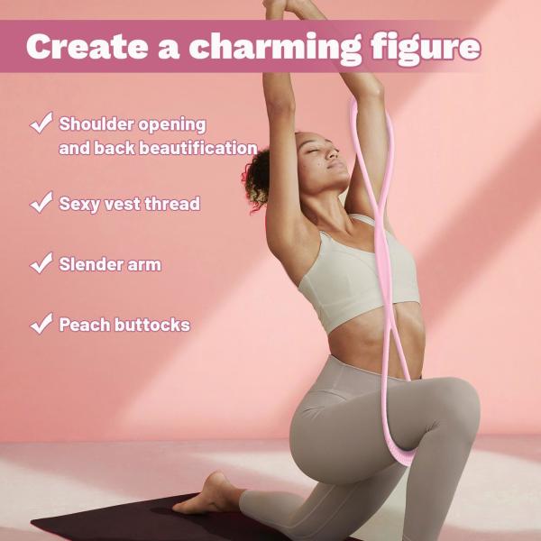Silicone Figure 8 Gym Exercise Rubber Rope Exercise Equipment For Physical Therapy Yoga