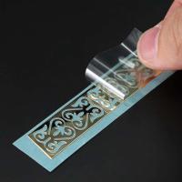 Adesivos transparentes transparentes à prova d'água com letras de metal de transferência em relevo decalque de níquel