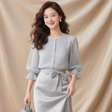 Lightweight Woven Shirt Fabric 210GSM Skin Friendly Fabric 64% Polyester 36% GRASS