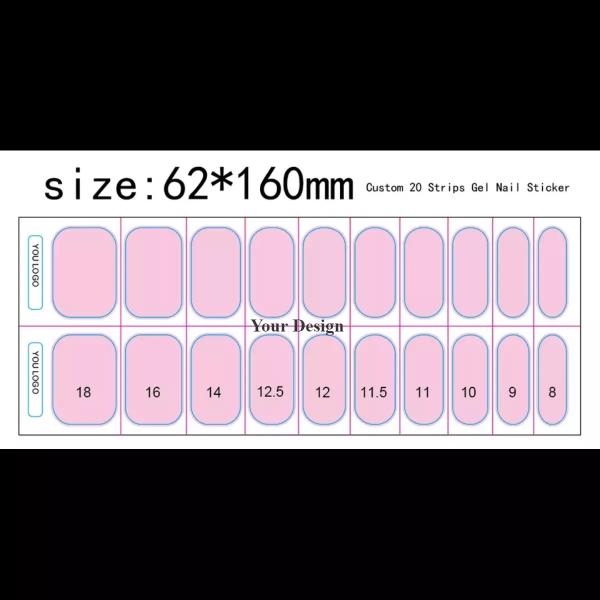 New Arrival Top Quality No Minimum Rainbow Cured Gel Nail Wraps French Manicure Supplier Nail Strips From China