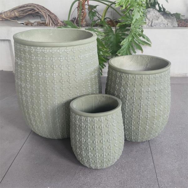 Pot de cemento de fibra resistente a la helada para quemadores y carbón de campaña más cálidos