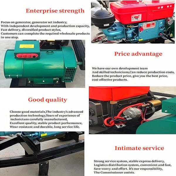 Portable Diesel Generator Single Cylinder Diesel Generator High Performance Open Frame Diesel Generator