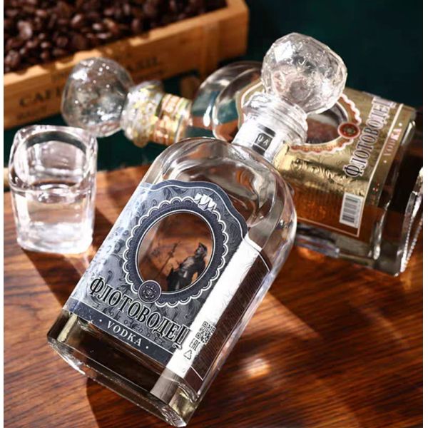 Eco Friendly Adhesive vinyl Vodka Wine Bottle Sticker Printing