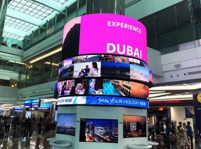 Prix inférieur Écrans d'affichage muraux à LED doux Écrans souples à LED verticaux à l'intérieur Écrans pixel pleine couleur flexibles