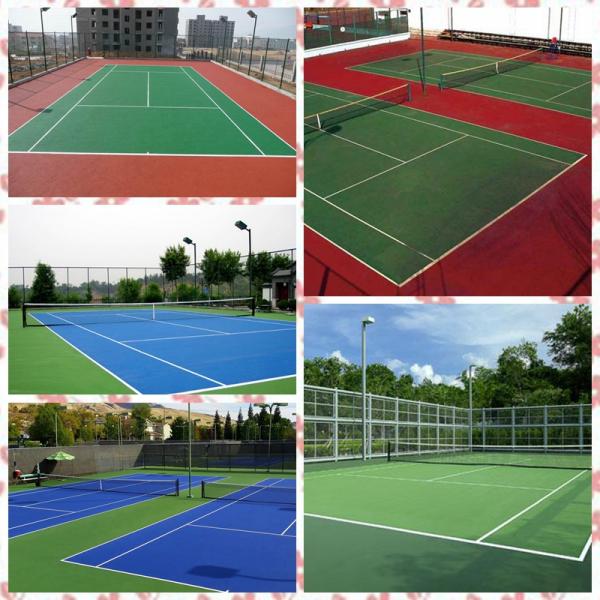 Density PE Blue Color Outdoor Artificial Turf for Tennis Court Padle Grass at Affordable