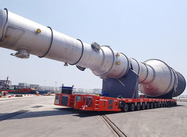 Customized Size Self Propelled Modular Transporter For Heavy Equipment Transportation