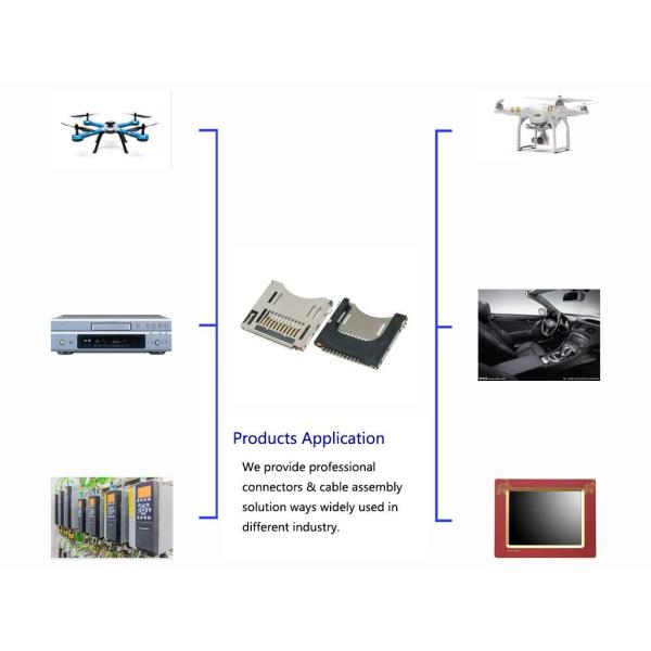 Self - Loaded 11 PIN Micro SD Card Connector 5000 Cycles Long Durability