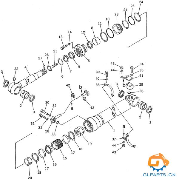 PC200-5 Arm Hydraulic Cylinder 205-63-X2120 For Komatsu Excavator Hydraulic Parts