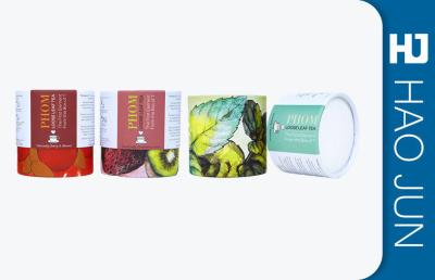 Custom Cardboard Cylinder Tubes Box Glossy Lamination For Tea Package