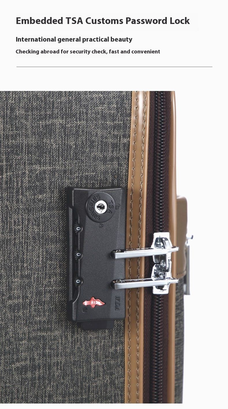 2025 New Retro Multifunctional Trolley Luggage Case High Quality Durable Business Suitcase Unisex High Quality Faux Simple
