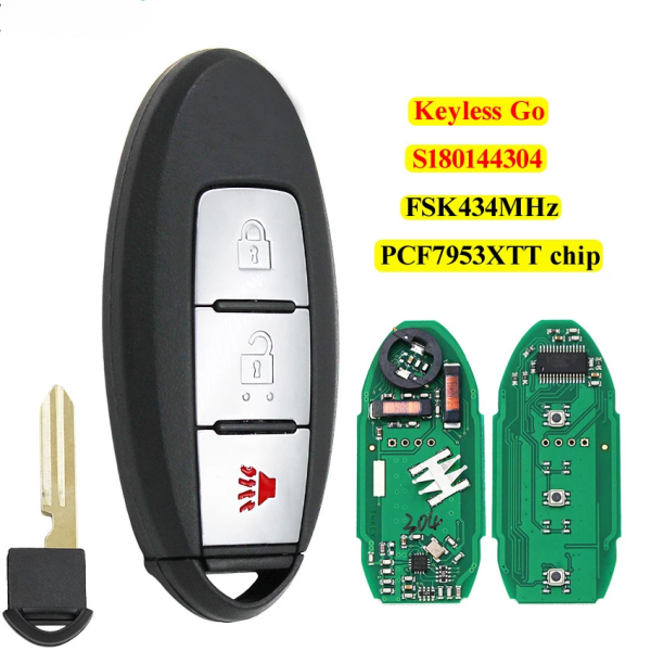 S180144304 Smart Remote Car Key For Nissan Murano Pathfinder Titan XD 2016-2018 433mhz 4A Chip