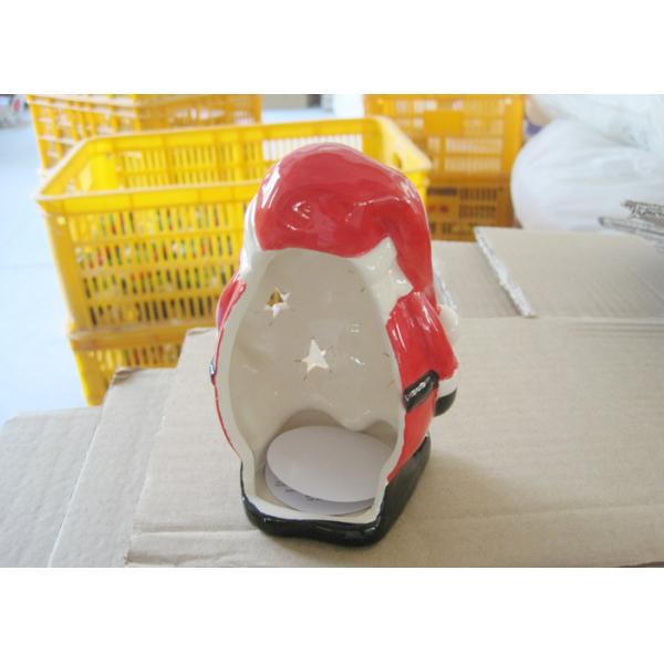 Santa Claus Ceramic Candle Holders Strong Dolomite Christmas Wax Holder Earthenware