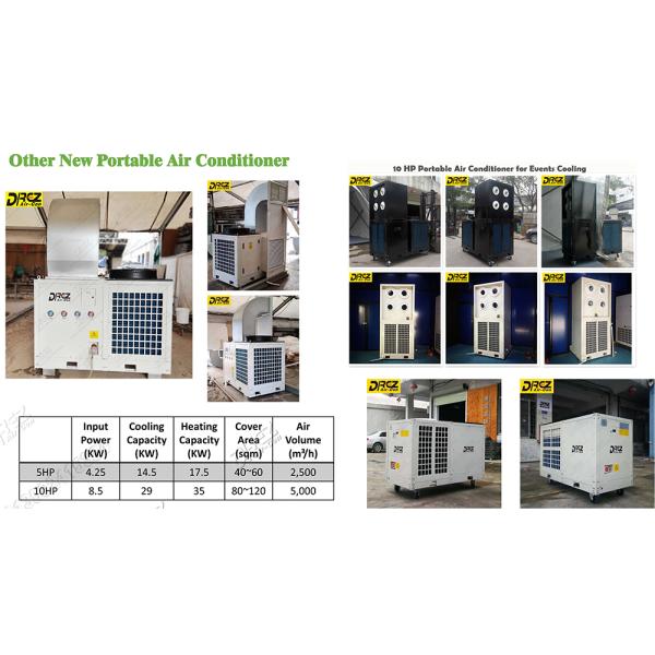 10 Ton Portable Outdoor AC Unit All In One Structure Air Volume 6250 M3/H