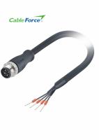 4 Pin UnShielded M12 S ont codé l'extrémité de cable électrique du connecteur 12A avec des terminaux