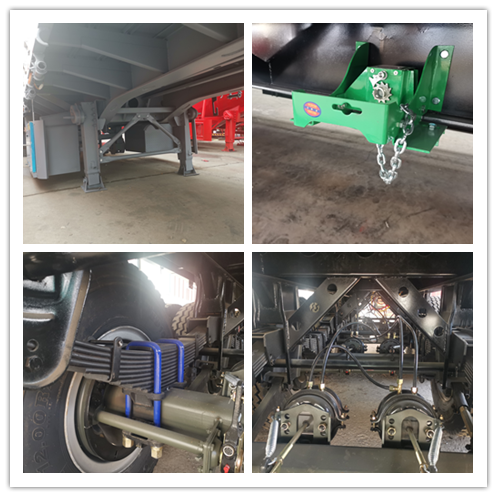ABCO Brake Q345 Steel Cargo Semi Trailer With 12pcs Tire