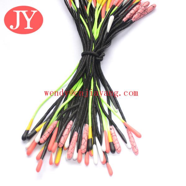 white color wholesale custom logo polyester cord with metal aglets yeezy