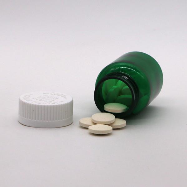 Bouteilles de pilules en plastique en PET de 50cc 32 mm avec un capuchon anti-enfants