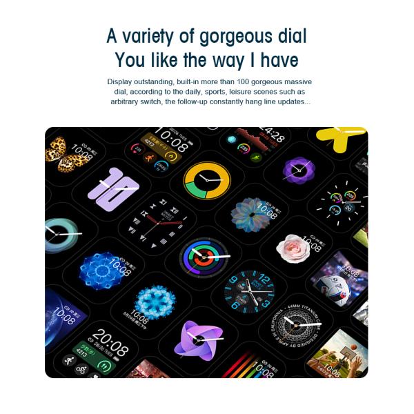 Люди и женщины дозора самого нового дизайна умные 8 языков касаются воде сна IP67 кислорода крови тарифа сердца фитнеса спорт экрана