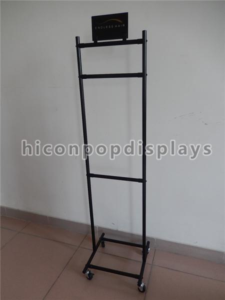 Salon Hair Extension Retail Store Displays Metal Beauty Supply Store Display Shelf