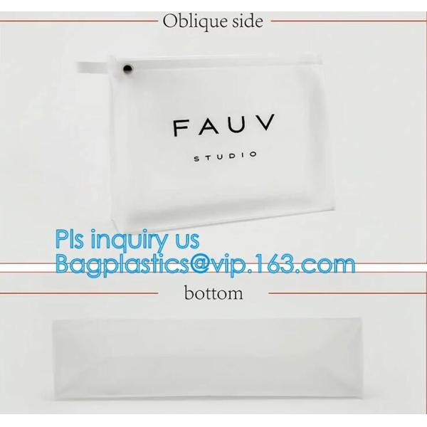 vinyl travel cosmetic bag, Frosted Slider Zipper PVC Bag for Clothes Packaging, PVC/EVA vinyl slider top zipper bag for
