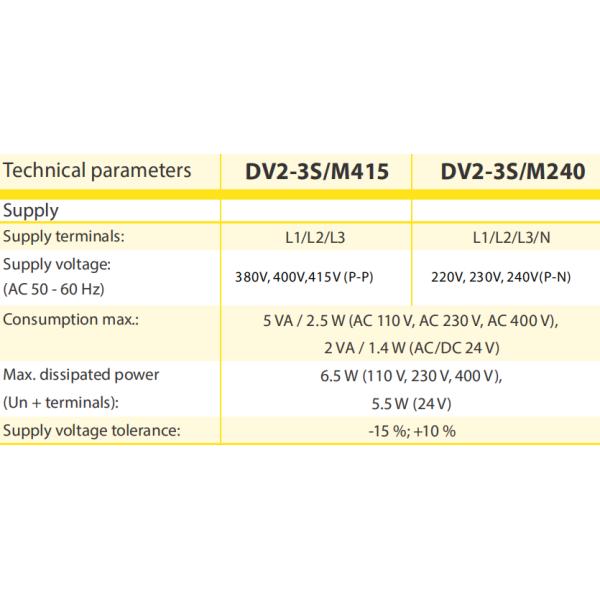 DV2-3SM240 LCD Phase Loss Phase Reversal Phase Asymmetry Voltage Protecter with Neutral
