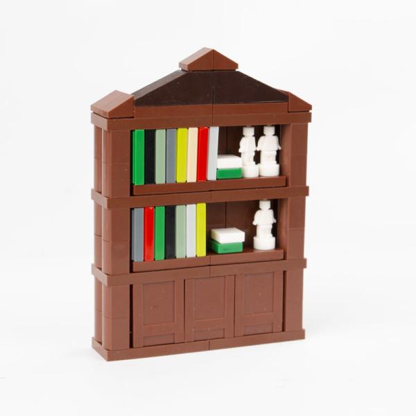 City accessories home room scene study furniture magic books bookshelf Building Blocks