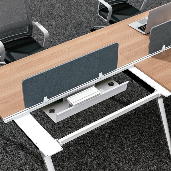 Nouveaux postes de travail de bureau Table de bureau modulaire en bois pour 4 personnes avec cloison