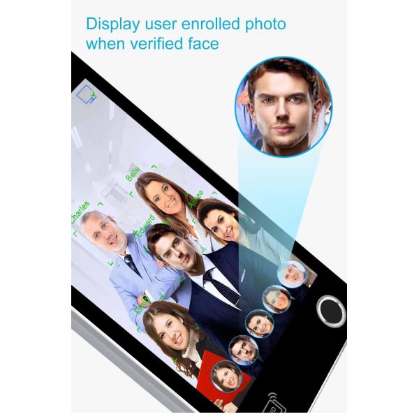 8 Inch Facial Recognition Turnstile Gate with API Electronic Attendance System for Administrative Building and Stadium Security
