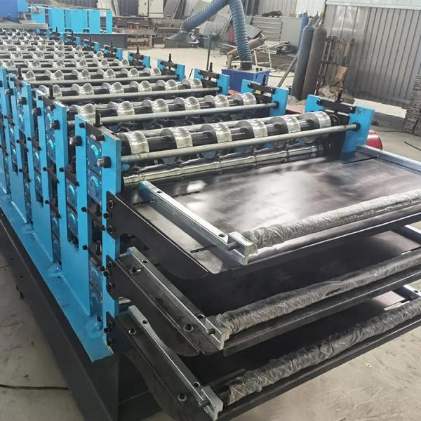 Triple Layer 3 Layer Roofing Sheet Making Machine With 18 Stations