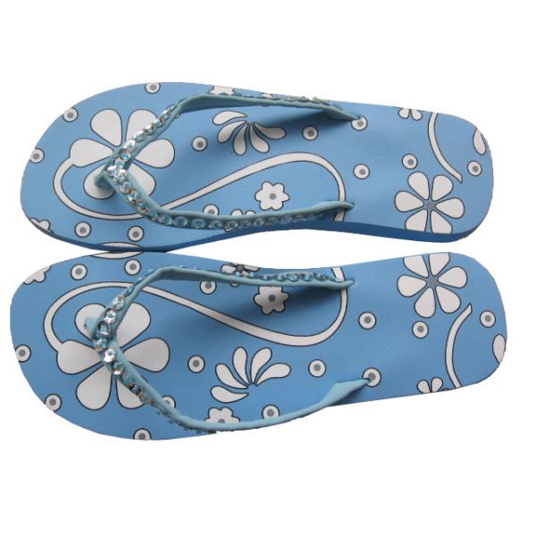 V strap full color printed Women Flip flops thongs slipers manufacturers