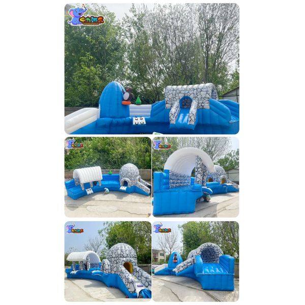 Penguin Theme Inflatable Water Slide Inflatable Water Park Inflatable Slide