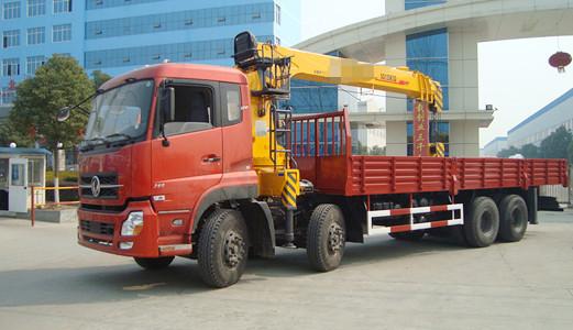6 Wheels Special Purpose Trucks DFL1311A3 16 Tons 8X4 Cargo Truck With Crane