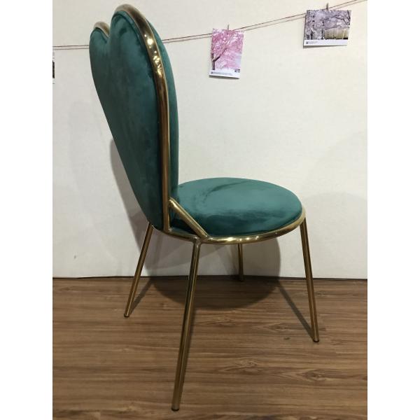Hotel Banquet Flannel 45cm 88cm Wrought Iron Dining Chair