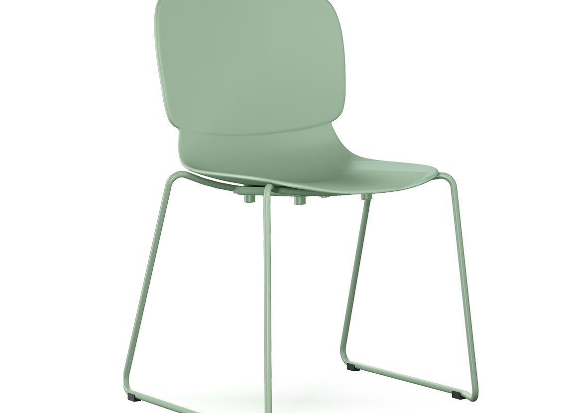 Model Training Room Chairs with Visually Striking Appearance and Bold Color