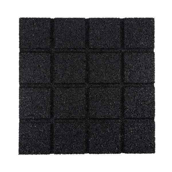 40x40mm Outdoor Rubber Floor Black Rubber Playground Tiles 30mm Thickness