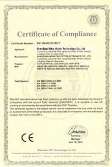 LED Vision Technology Limited Certifications