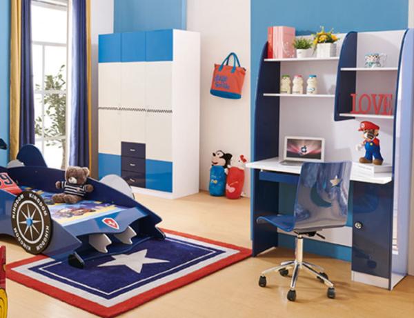 Cama de carro dos grupos de quarto das crianças do OEM do ODM com armazenamento W950mm