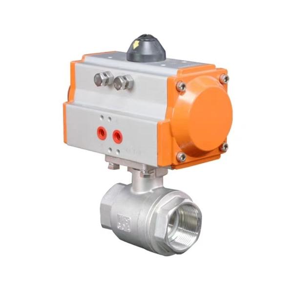 Válvula de esferas industrial pneumática de aço inoxidável 304 2PC com política de reembolso de 30 dias