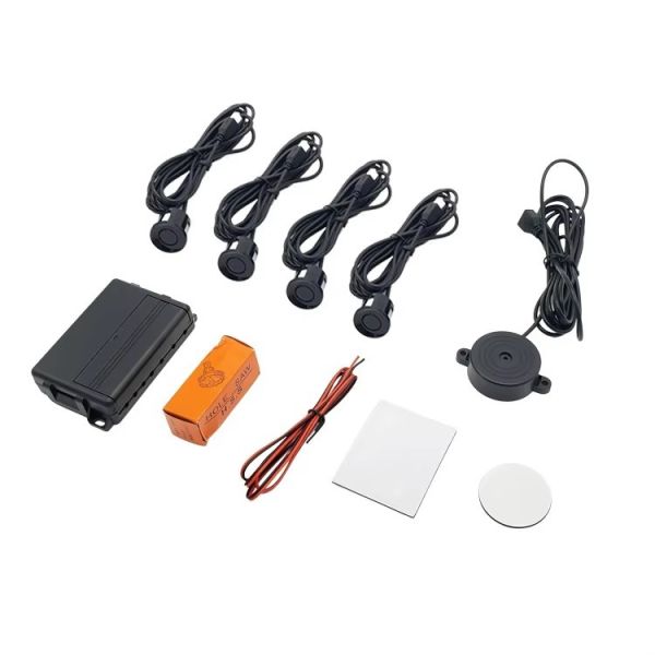 4 Sensors IP67 Waterproof Parking Sensor System with 0.3-2M Detection Reverse Radar Kit