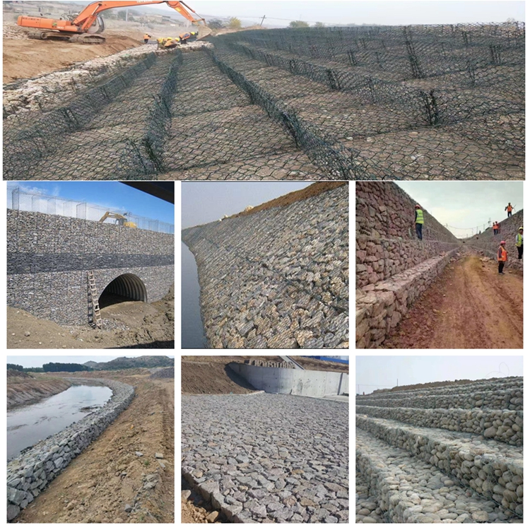 2.7mm гальванизированный извив корзин загородки Gabion провода двойной