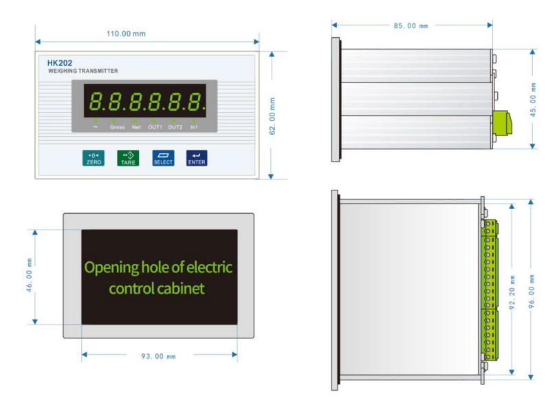 Weighing Controller with Relay Output for PLC/DCS Integration HK202