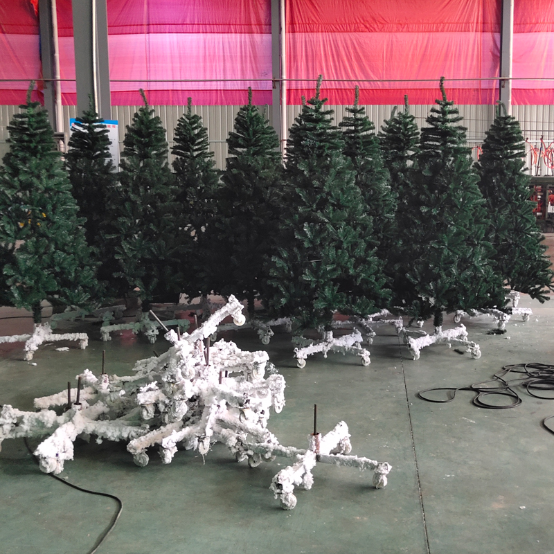 Mini Modern Fabric Outdoor Decorated Christmas Tree