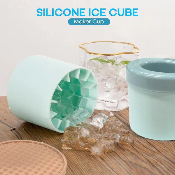 Cylinder Silicone Ice Cube Mold Decompress Ice Lattice Press Type Mini Ice Maker Cup